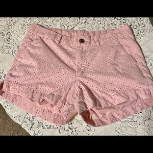 Pink eyelet shorts Size 6
